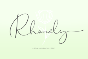 Rhonely: A Stylish Signature Font for Feminine Brand Identity
